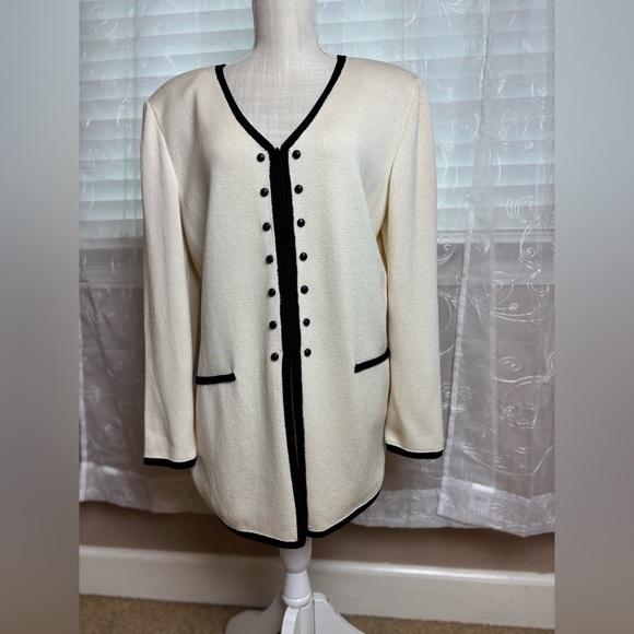 St John’s Collection by Marie Gray Santana Knit Cardigan/Blazer, Vintage, Size 8 - Picture 1 of 10